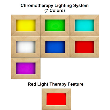 Golden Designs 4-Person Full Spectrum PureTech™ Near Zero EMF FAR Infrared Sauna with Himalayan Salt Bar (GDI-8040-03)