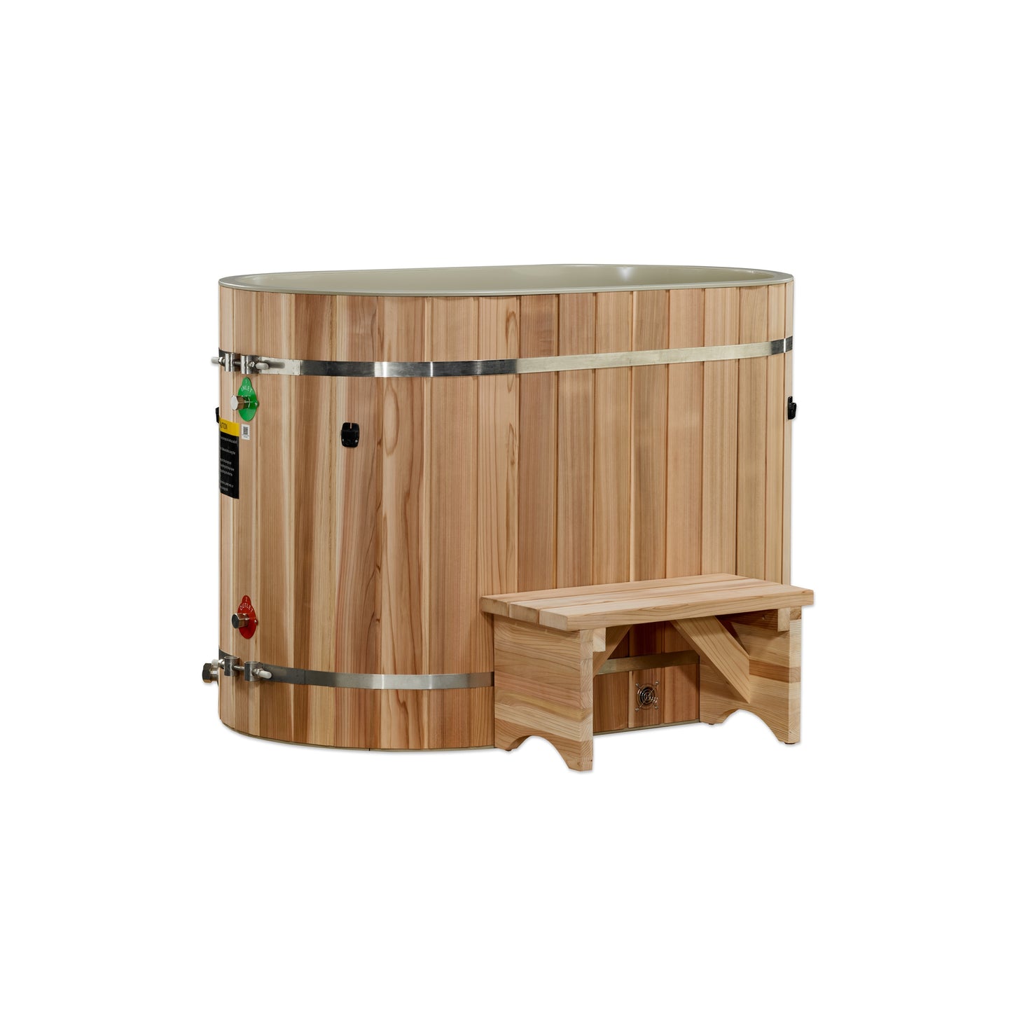 DCT Oval Barrel Tub (50-P) Pacific Cedar - 3/4 IN-OUT without Motor (DCT-BO-50-PLPC-34)