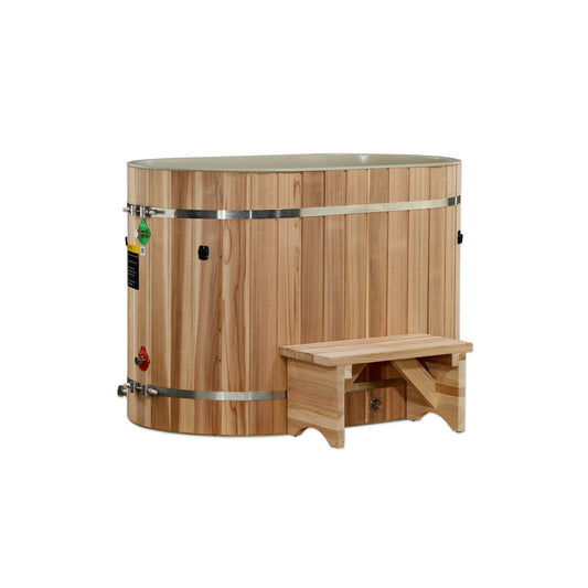 DCT Oval Barrel Tub (50-P) Pacific Cedar - 3/4 IN-OUT without Motor (DCT-BO-50-PLPC-34)