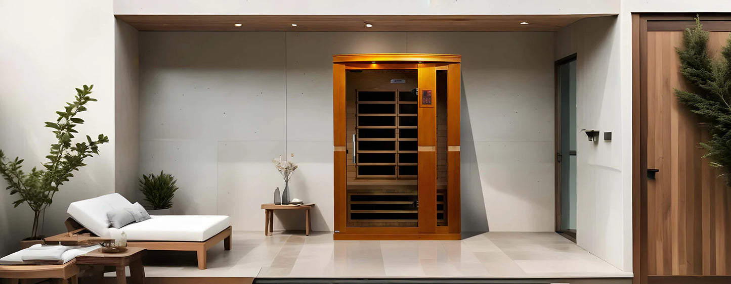 Dynamic "Vittoria" Elite 2-Person Ultra Low EMF (Between 3-5MG) FAR Infrared Sauna (DYN-6220-01 Elite)