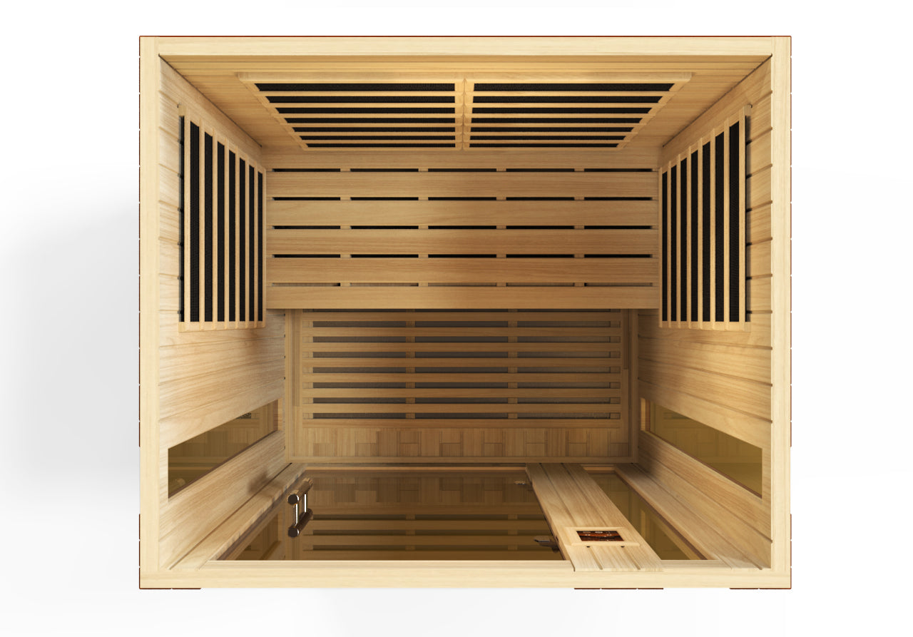 Dynamic "Vittoria" Elite 2-Person Ultra Low EMF (Between 3-5MG) FAR Infrared Sauna (DYN-6220-01 Elite)