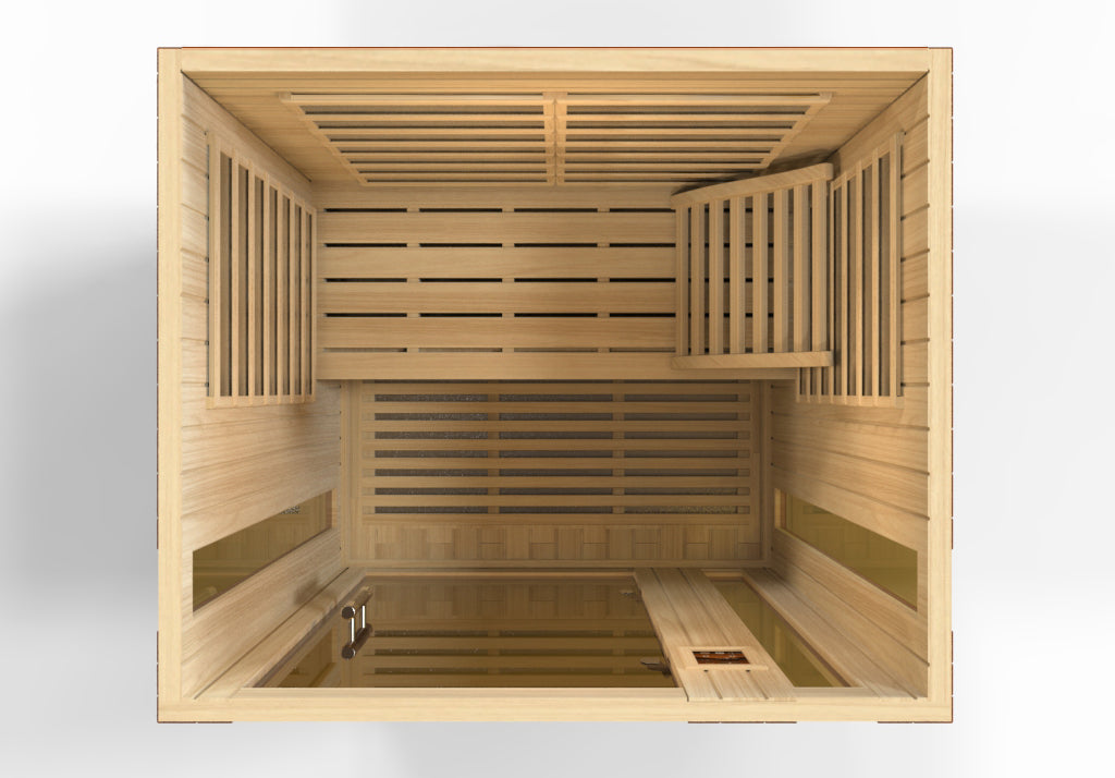 Dynamic "Vittoria" Elite 2-Person Ultra Low EMF (Between 3-5MG) FAR Infrared Sauna (DYN-6220-01 Elite)