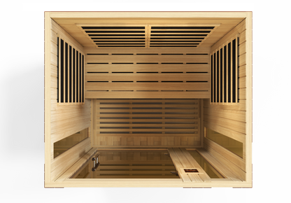 Dynamic "Vittoria" Elite 2-Person Ultra Low EMF (Between 3-5MG) FAR Infrared Sauna (DYN-6220-01 Elite)