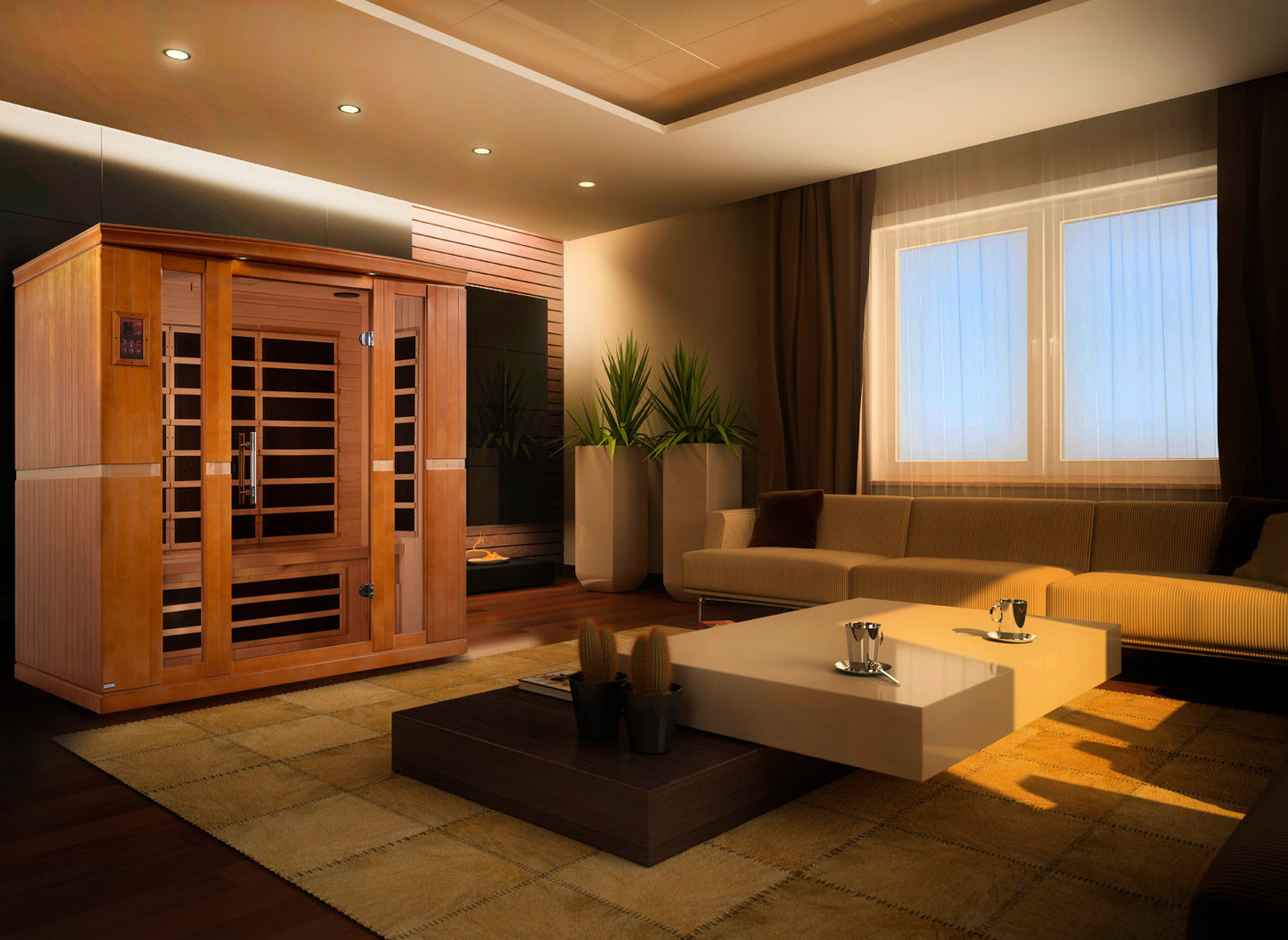 Dynamic "Bergamo" Elite 4-Person Ultra Low EMF FAR Infrared Sauna (DYN-6440-01 Elite)