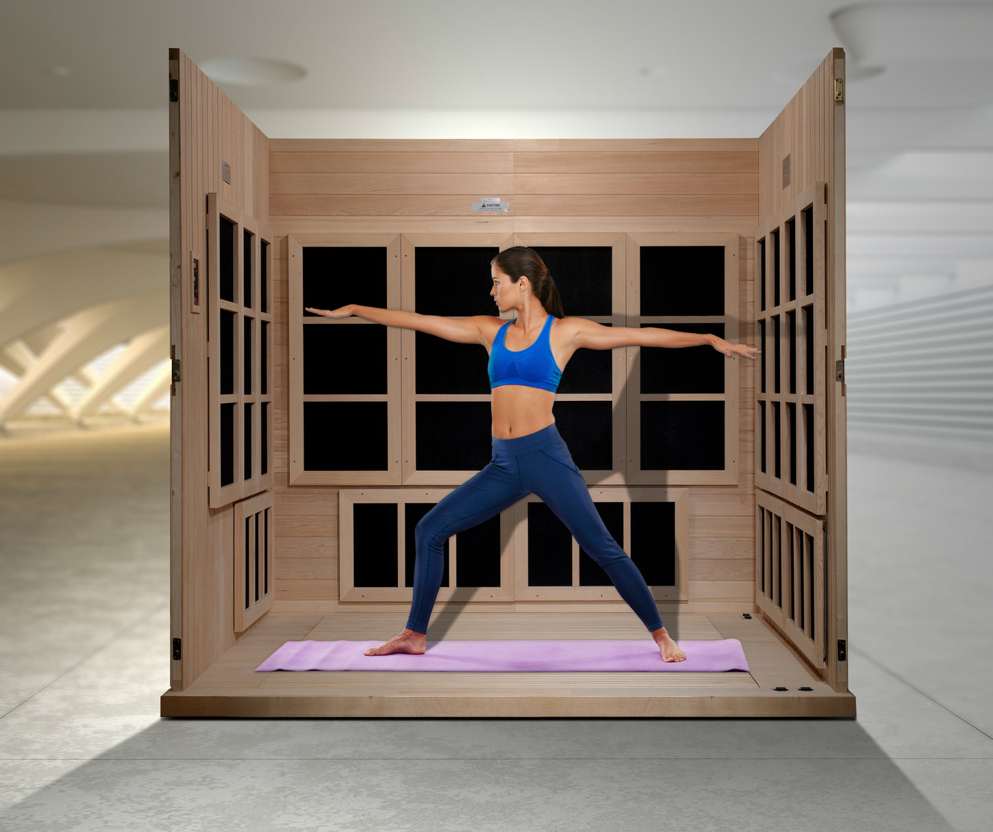 Golden Designs "Catalonia" 8-Person PureTech™ Near Zero EMF FAR Infrared Sauna (GDI 6880-02)