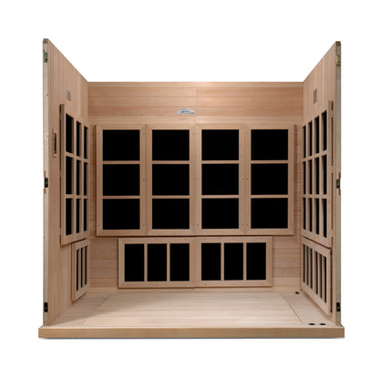 Golden Designs "Catalonia" 8-Person PureTech™ Near Zero EMF FAR Infrared Sauna (GDI 6880-02)