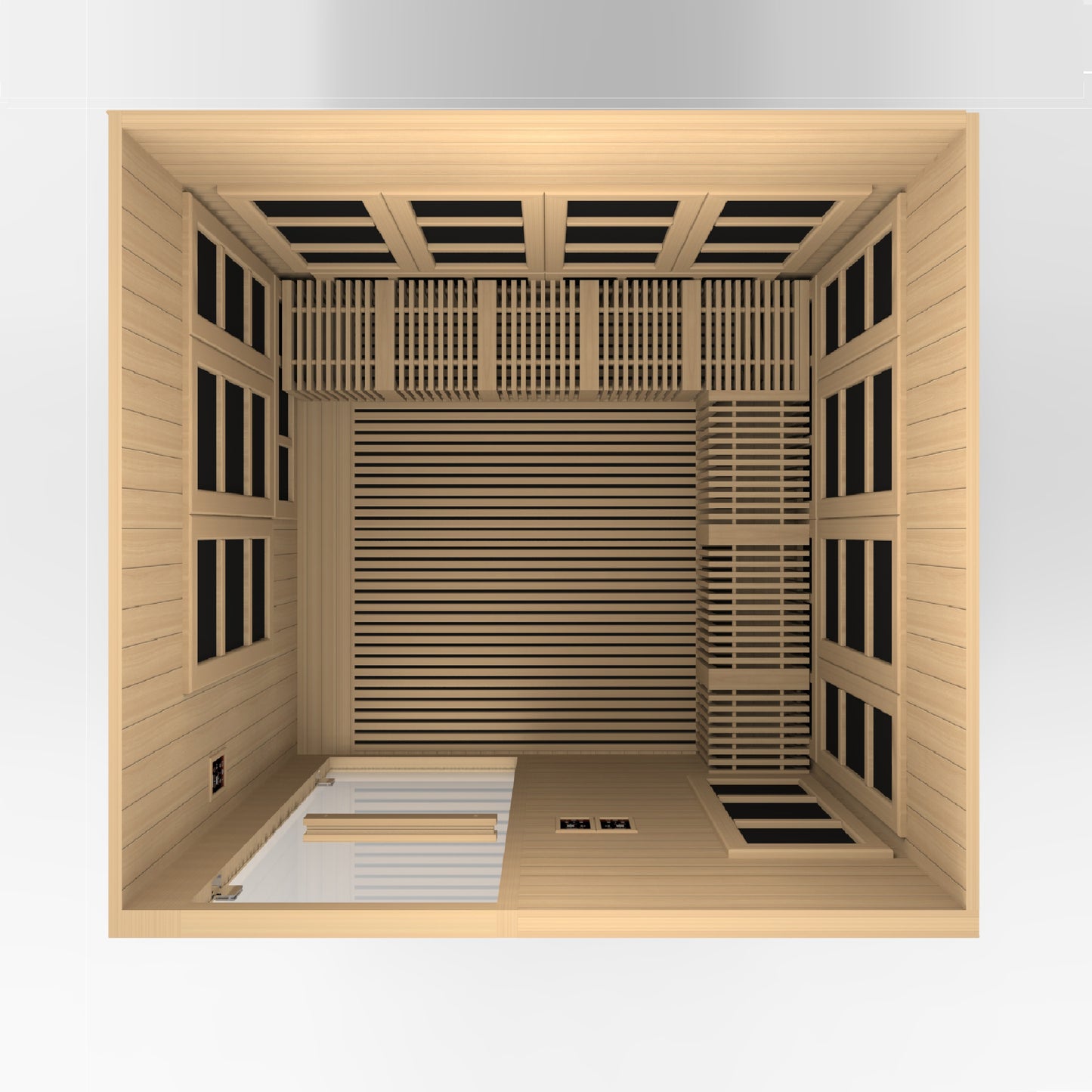 Golden Designs "Catalonia" 8-Person PureTech™ Near Zero EMF FAR Infrared Sauna (GDI 6880-02)