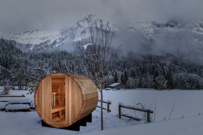 Golden Designs "St. Moritz" 2 Person Barrel Traditional Sauna (GDI-B002-01)
