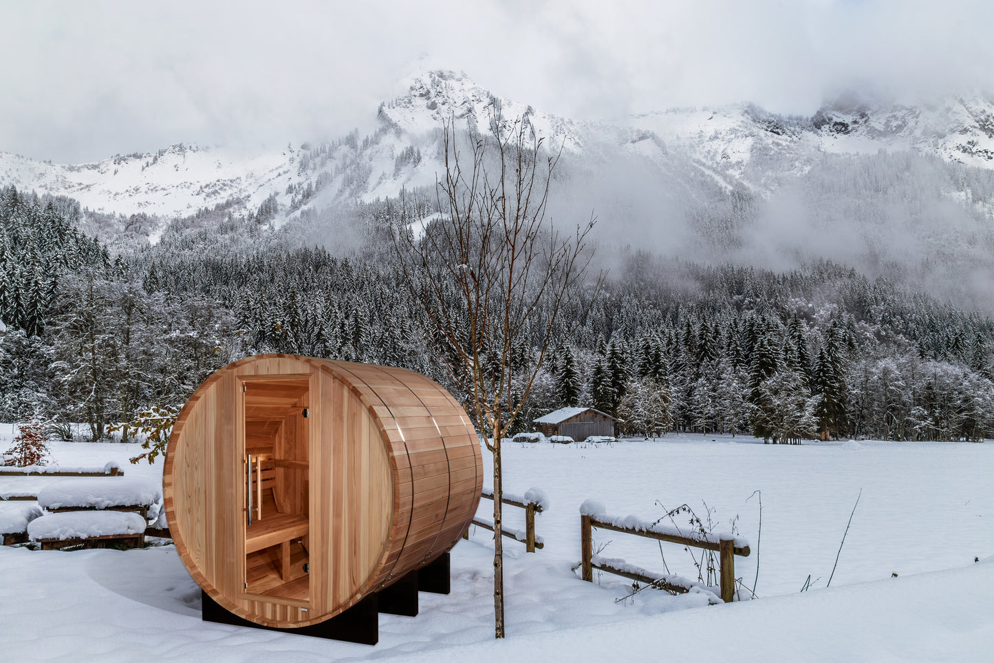 Golden Designs "Arosa" 4 Person Barrel Traditional Sauna (GDI-B004-01)