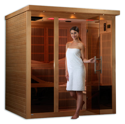 Golden Designs "Monaco" 6-Person PureTech™ Near Zero EMF FAR Infrared Sauna (GDI-6996-01)