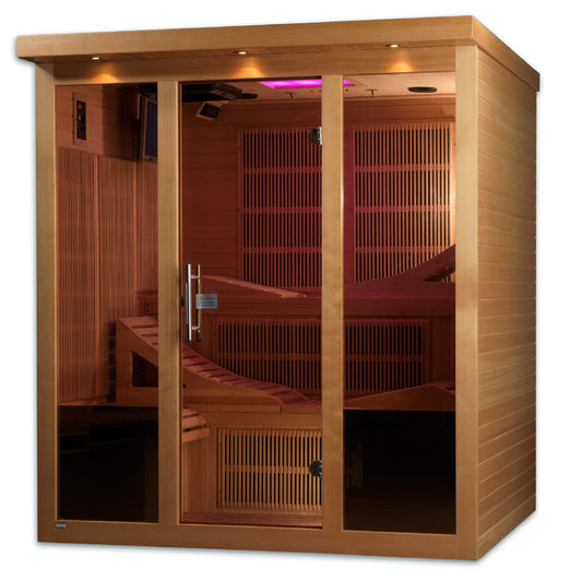 Golden Designs "Monaco" 6-Person PureTech™ Near Zero EMF FAR Infrared Sauna (GDI-6996-01)