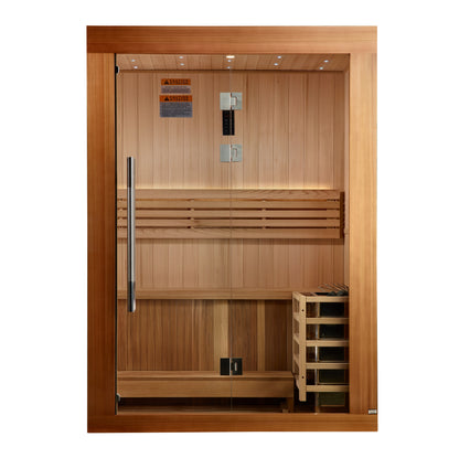 Golden Designs 2025 Updated "Sundsvall Edition" 2 Person Traditional Sauna (GDI-7289-02)