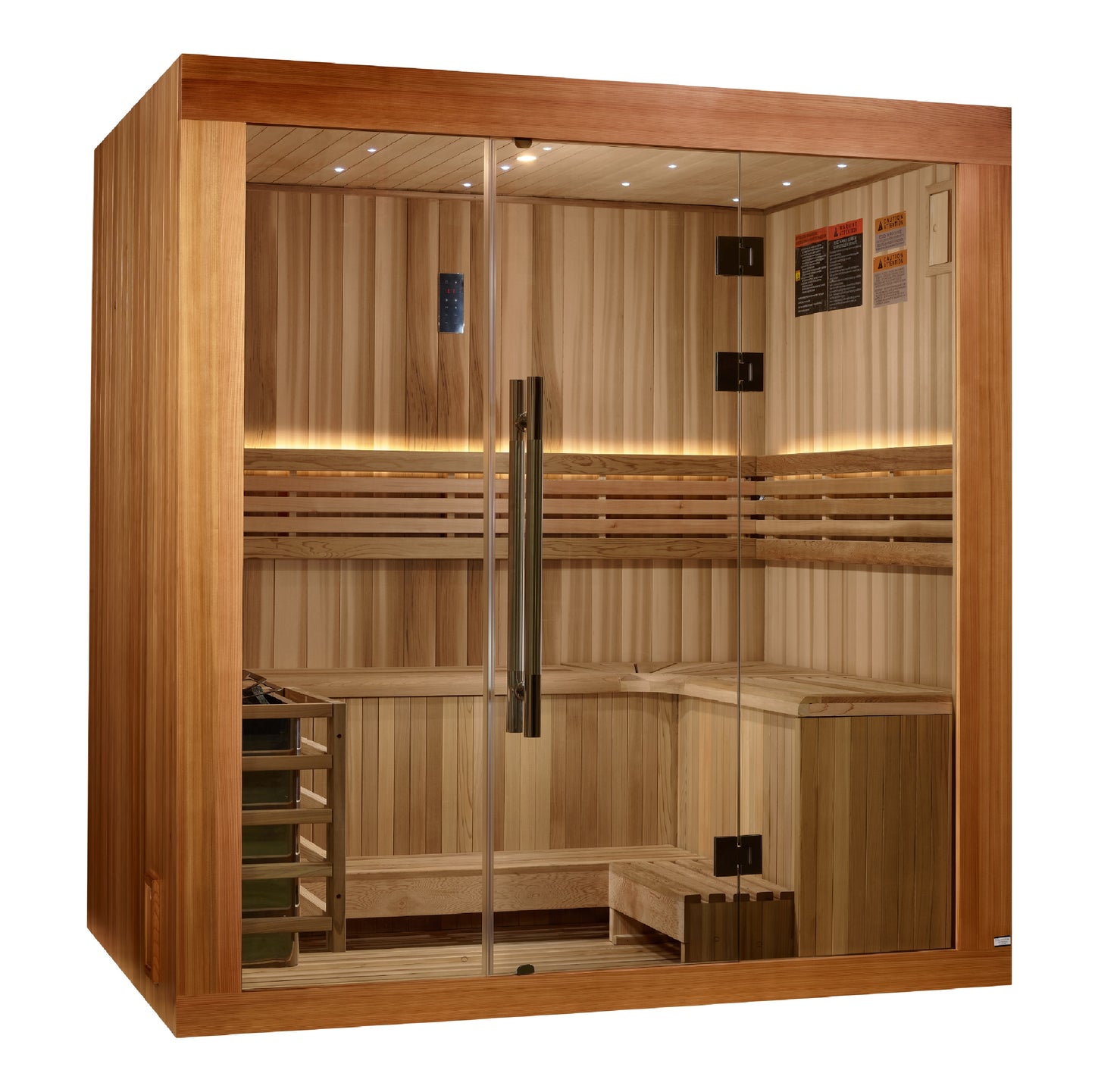 Golden Designs 2025 Updated "Copenhagen Edition" 3 Person Traditional Sauna (GDI-7389-02)