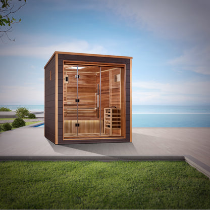 Golden Designs "Drammen" 3 Person Outdoor Traditional Sauna (GDI-8203-01)