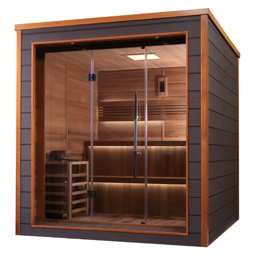 Golden Designs "Bergen" 6 Person Outdoor Traditional Sauna (GDI-8206-01)