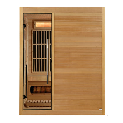 Golden Designs "Soria" 3 Per Hybrid Sauna (Indoor) Full Spectrum and Harvia Traditional Stove (GDI 8330-01)