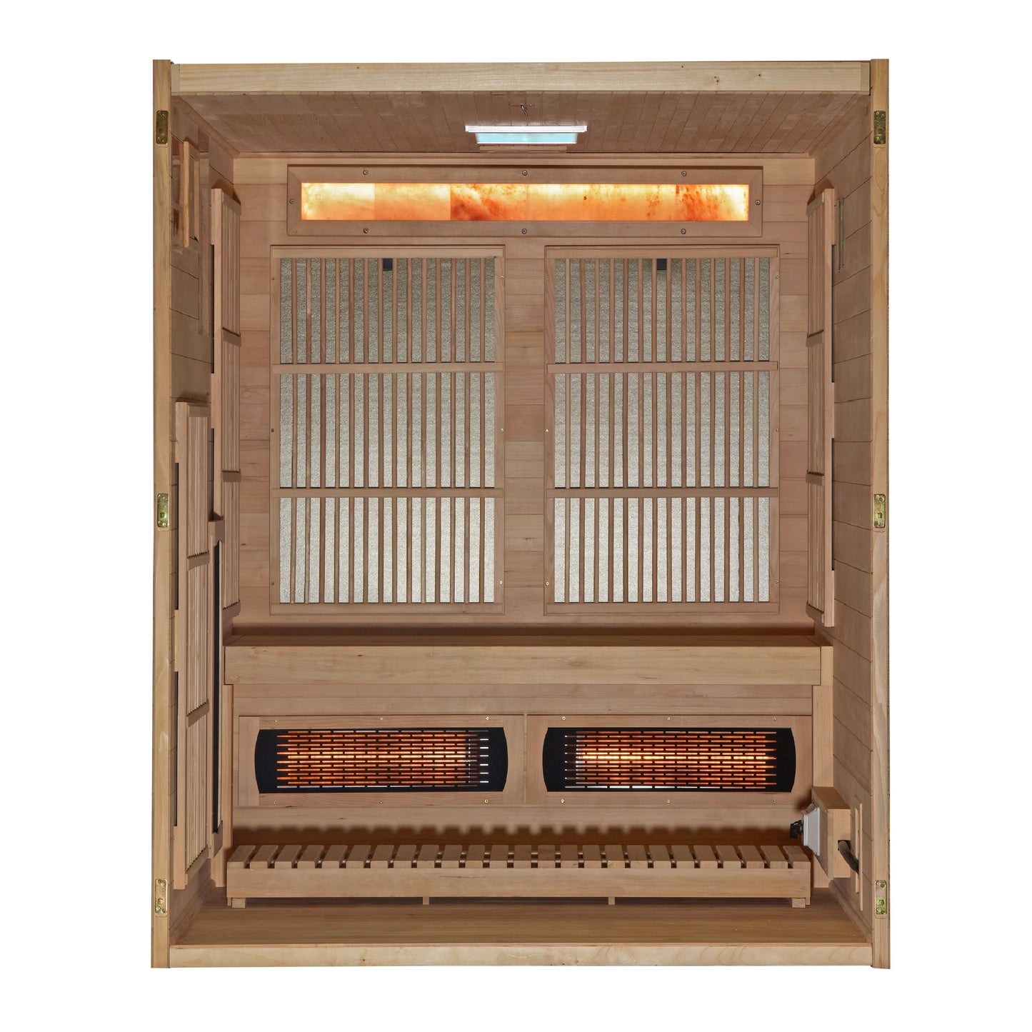 Golden Designs "Soria" 3 Per Hybrid Sauna (Indoor) Full Spectrum and Harvia Traditional Stove (GDI 8330-01)