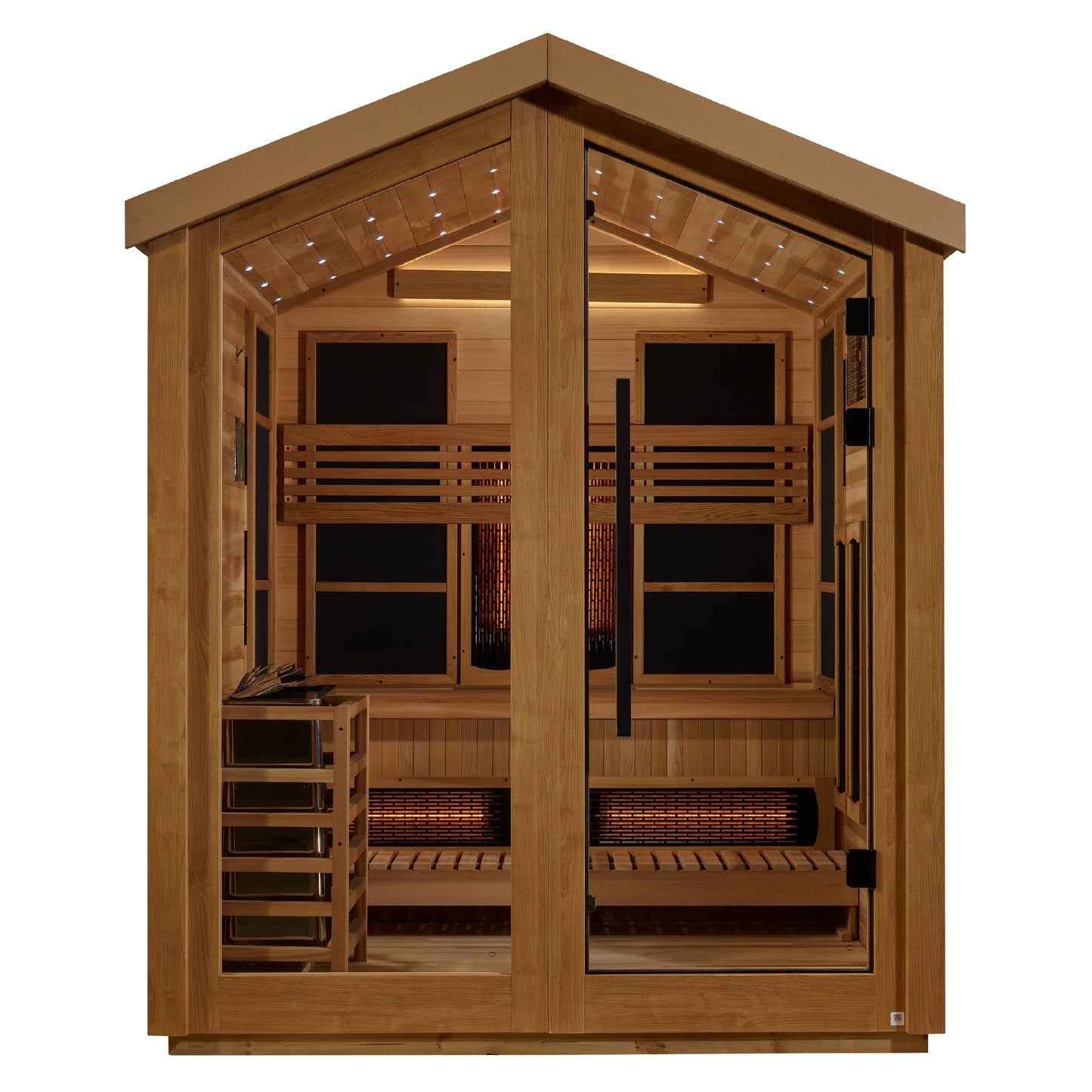 Golden Designs Loviisa 3 Person Hybrid (PureTech™ Full Spectrum IR or Traditional Stove) Outdoor Sauna (GDI-8523-01)