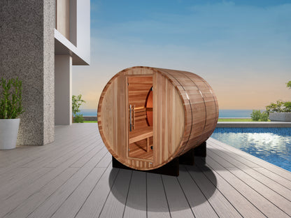 Golden Designs "Zurich" 4 Person Barrel with Bronze Privacy View (GDI-B024-01)