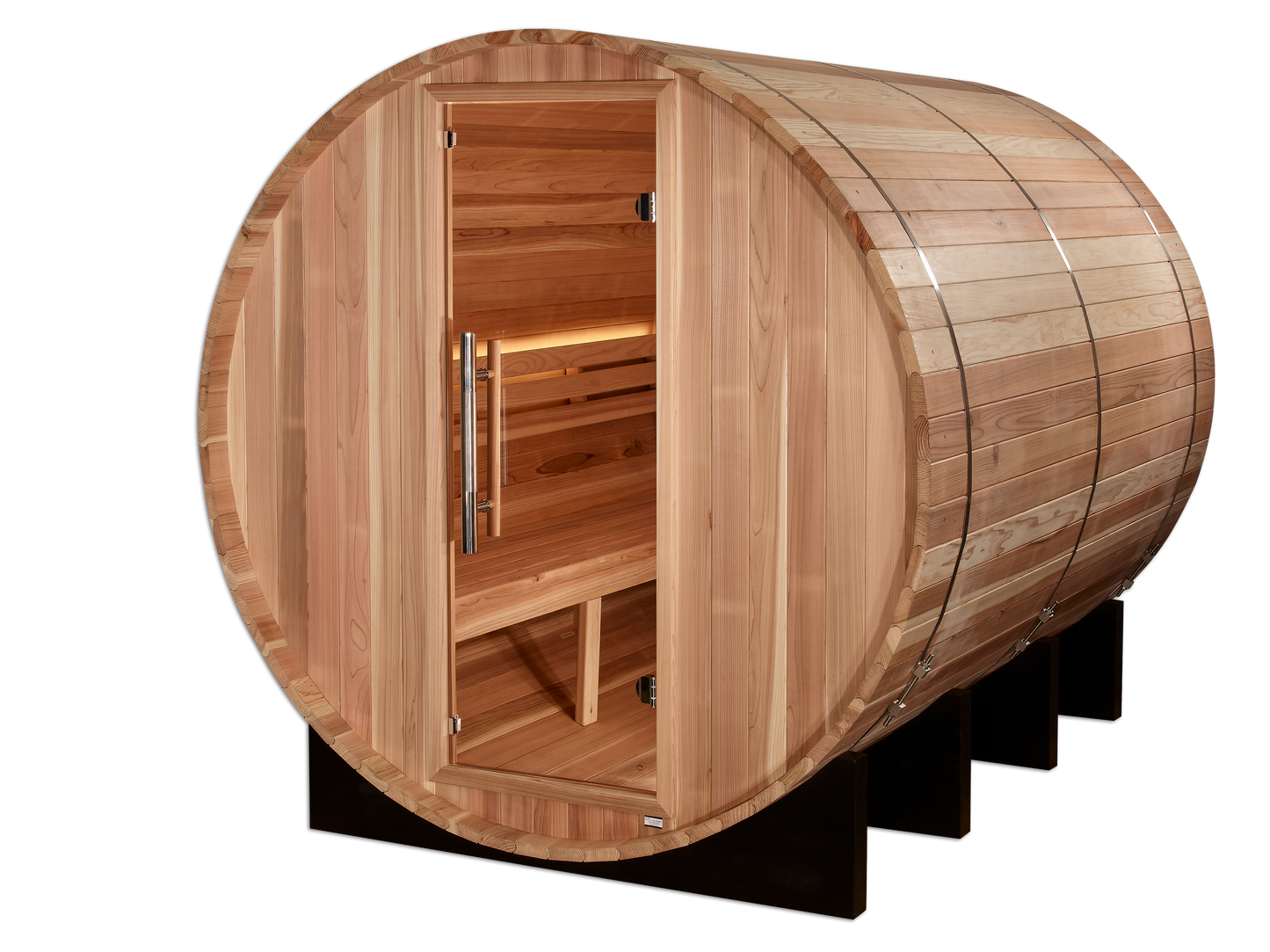 Golden Designs "Klosters" 6 Person Barrel Traditional Sauna - Pacific Cedar (GDI-B006-01)
