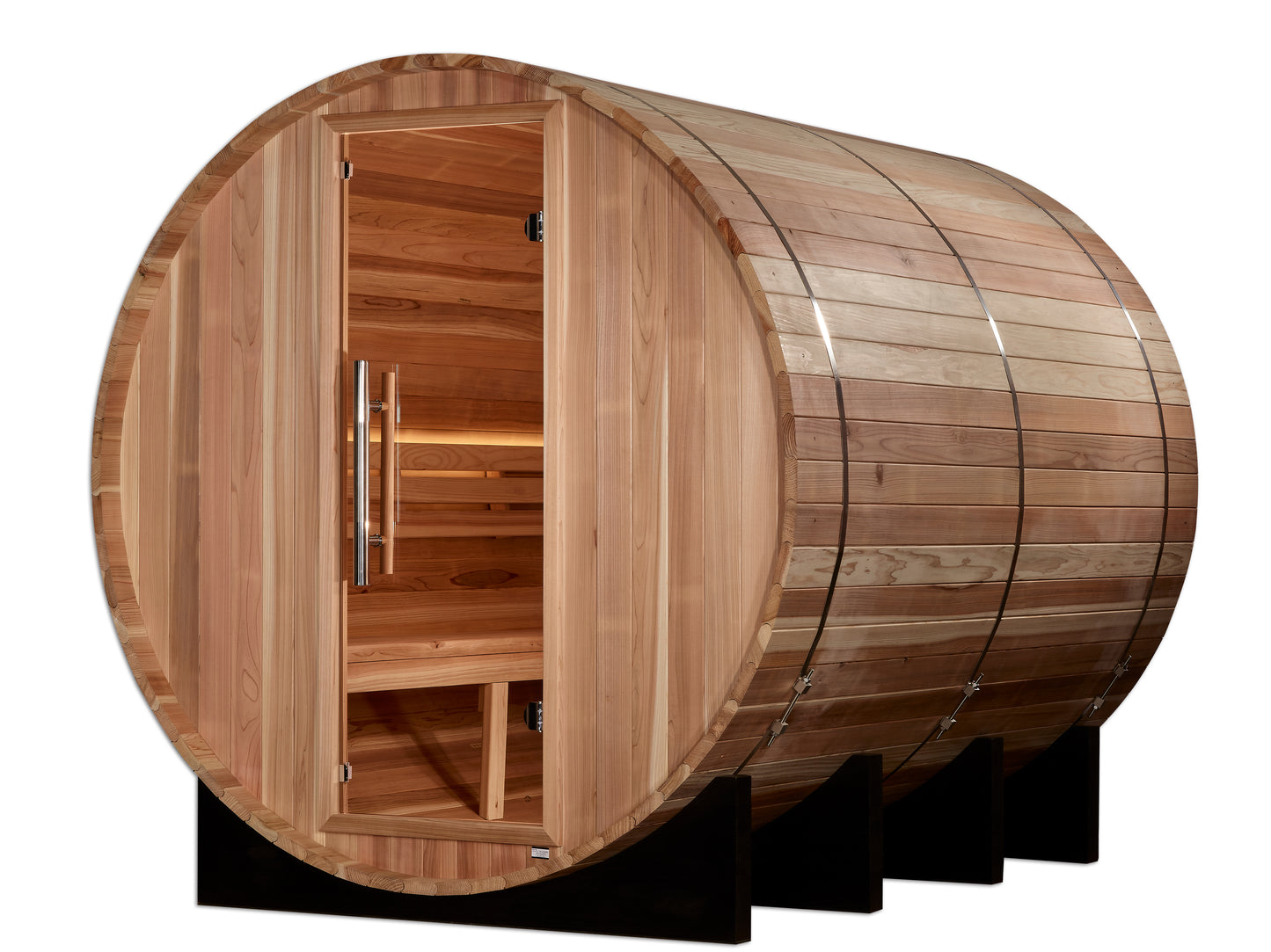 Golden Designs "Klosters" 6 Person Barrel Traditional Sauna - Pacific Cedar (GDI-B006-01)