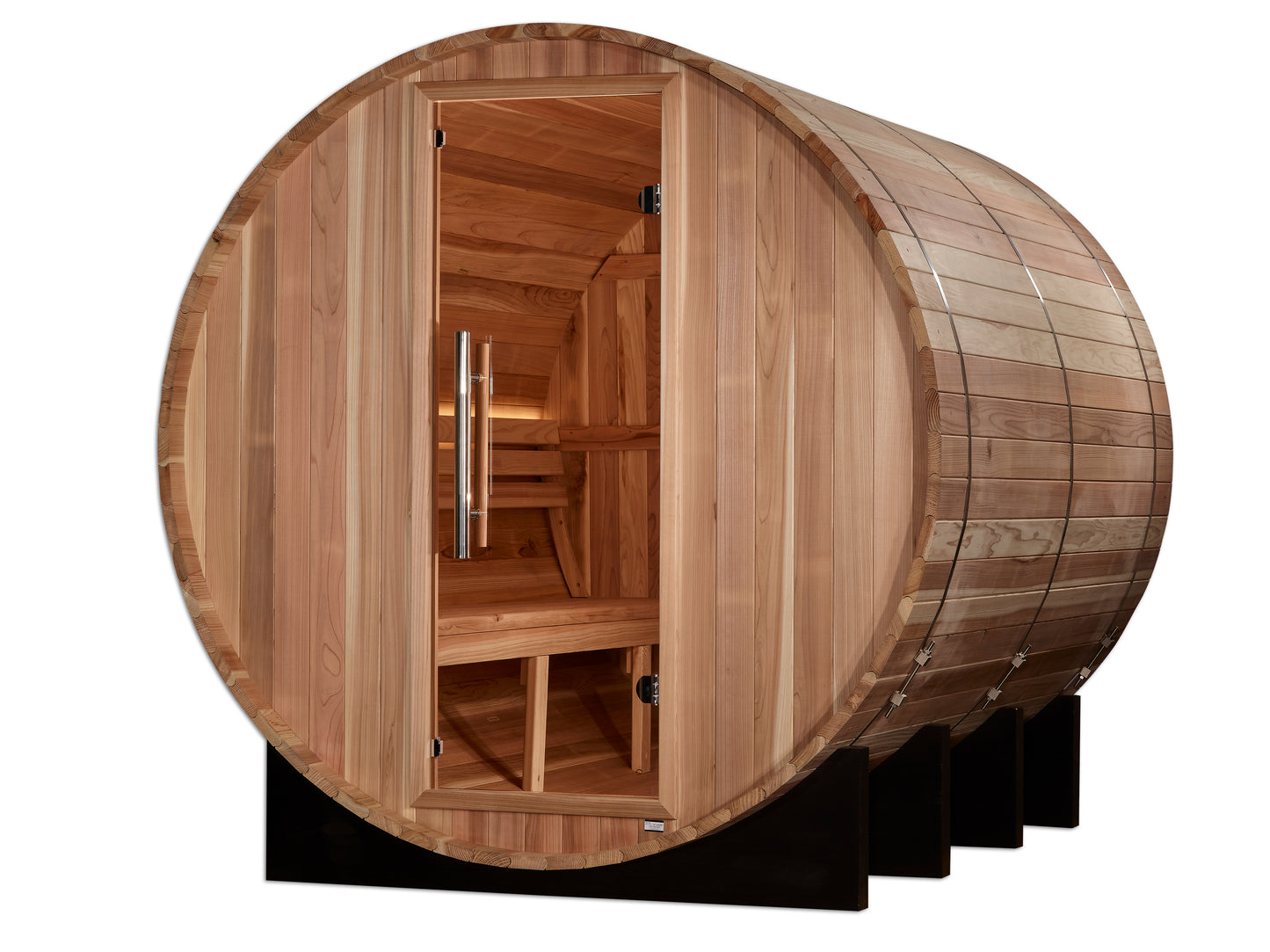 Golden Designs "Klosters" 6 Person Barrel Traditional Sauna - Pacific Cedar (GDI-B006-01)