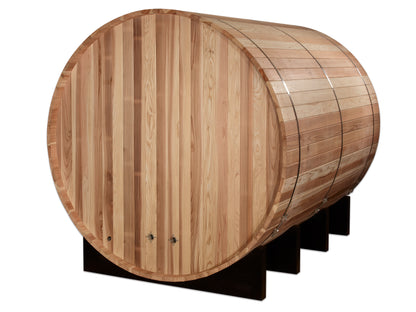 Golden Designs "Klosters" 6 Person Barrel Traditional Sauna - Pacific Cedar (GDI-B006-01)