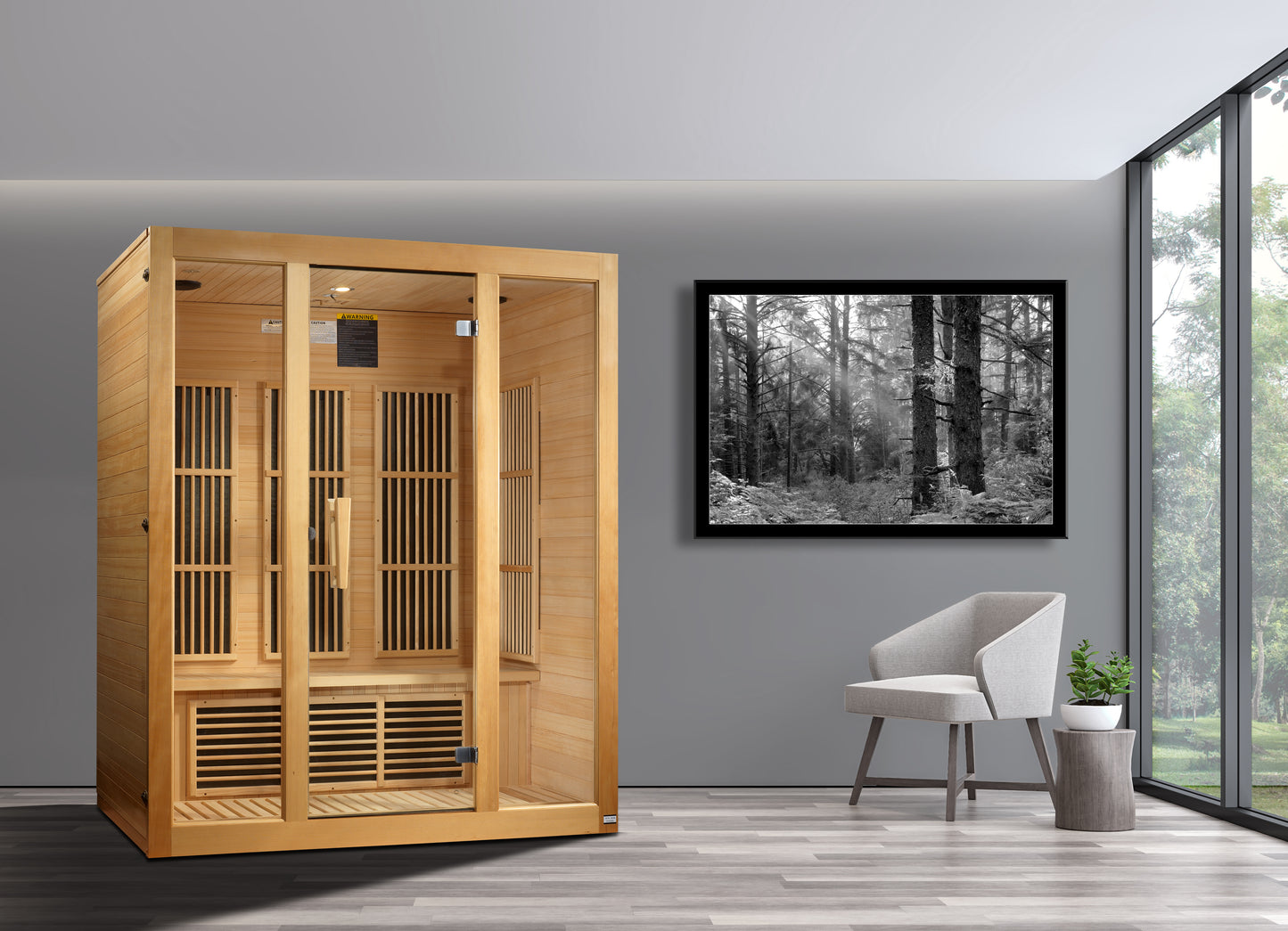 Maxxus "Bellevue" 3-Person Low EMF FAR Infrared Sauna (MX-J306-01 Bellevue)