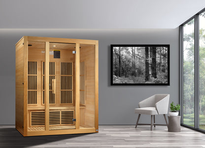 Maxxus "Bellevue" 3-Person Low EMF FAR Infrared Sauna (MX-J306-01 Bellevue)