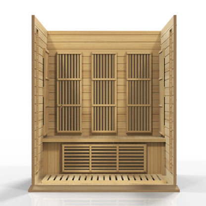 Maxxus 3-Person Low EMF FAR Infrared Sauna (MX-K306-01 Hemlock)