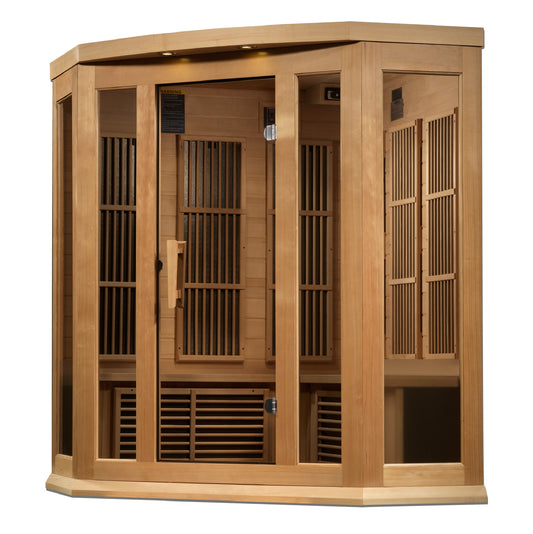 Maxxus 3-Person Corner Near Zero EMF FAR Infrared Sauna (MX-K356-01-ZF)