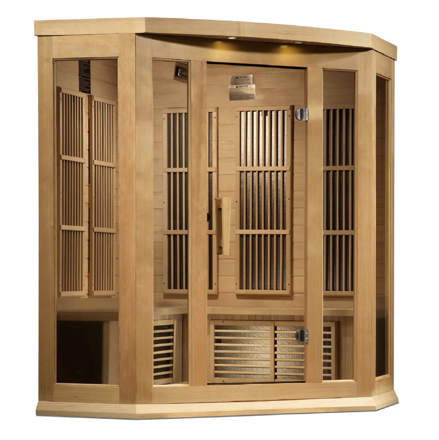 Maxxus 3-Person Corner Near Zero EMF FAR Infrared Sauna (MX-K356-01-ZF)