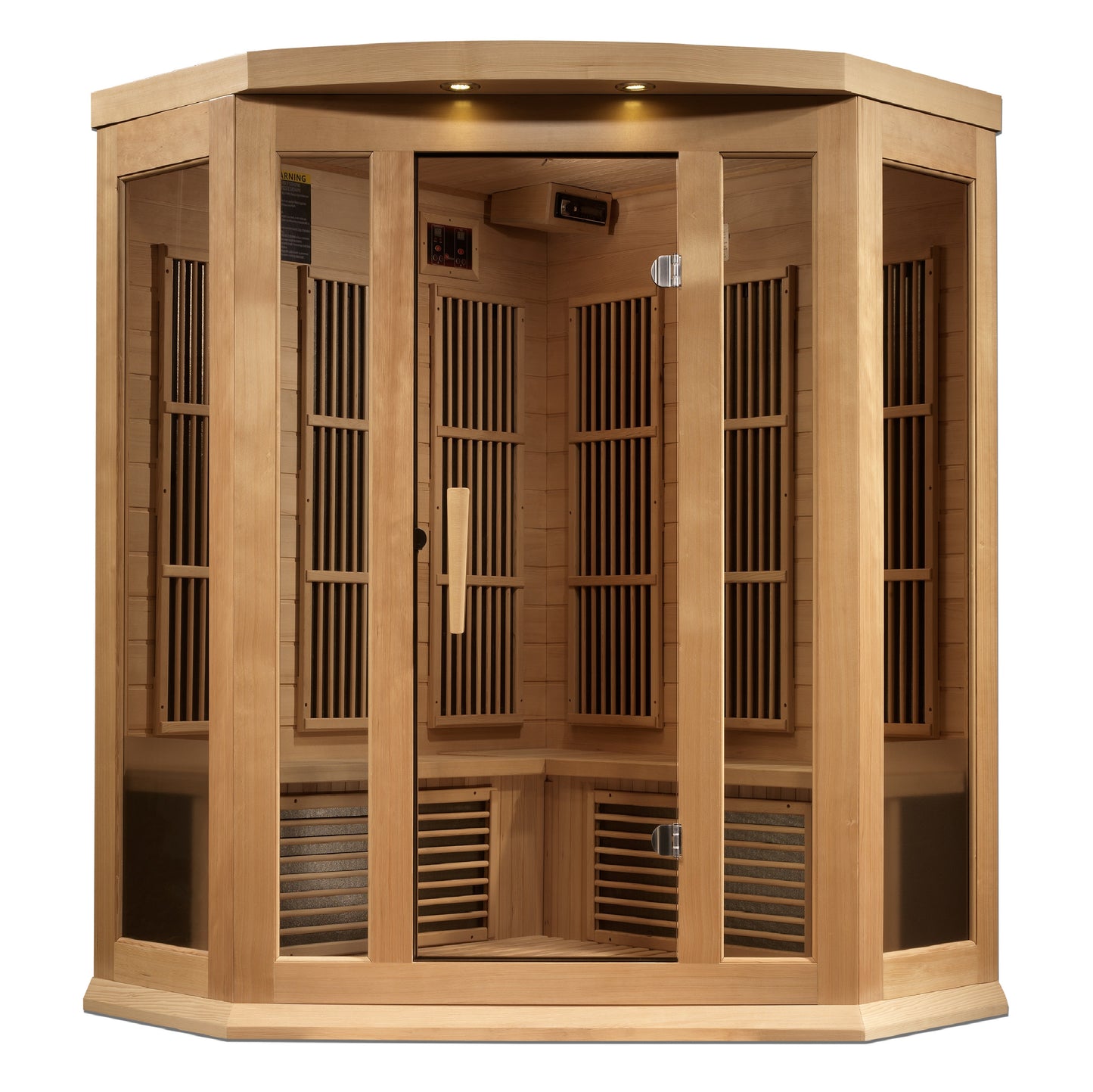 Maxxus 3-Person Corner Near Zero EMF FAR Infrared Sauna (MX-K356-01-ZF)