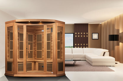 Maxxus 3-Person Corner Low EMF FAR Infrared Sauna (MX-K356-01 CED)