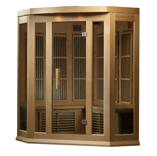 Maxxus 3-Person Corner Low EMF FAR Infrared Sauna (MX-K356-01)