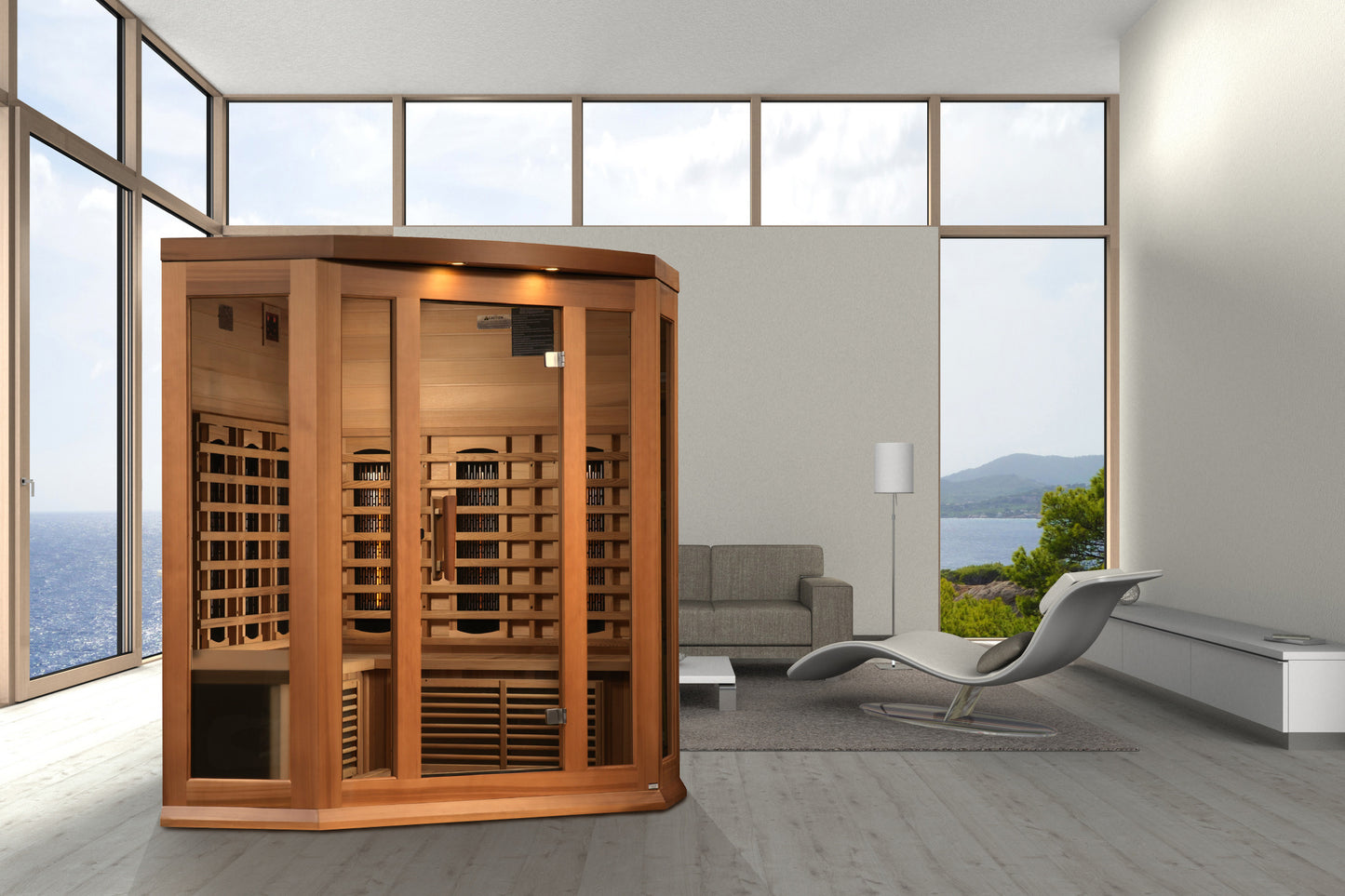 Maxxus 3-Person Corner Full Spectrum Near Zero EMF FAR Infrared Sauna (MX-M356-01-FS CED)