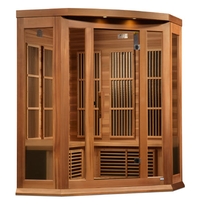 Maxxus 3-Person Corner Near Zero EMF FAR Infrared Sauna (MX-K356-01-ZF CED)