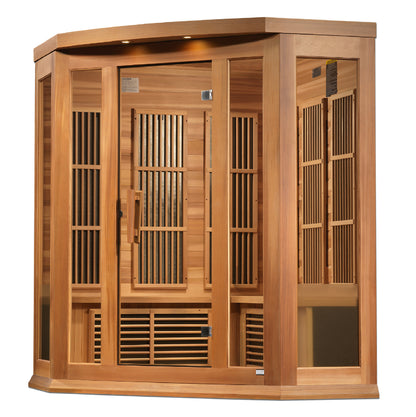Maxxus 3-Person Corner Near Zero EMF FAR Infrared Sauna (MX-K356-01-ZF CED)