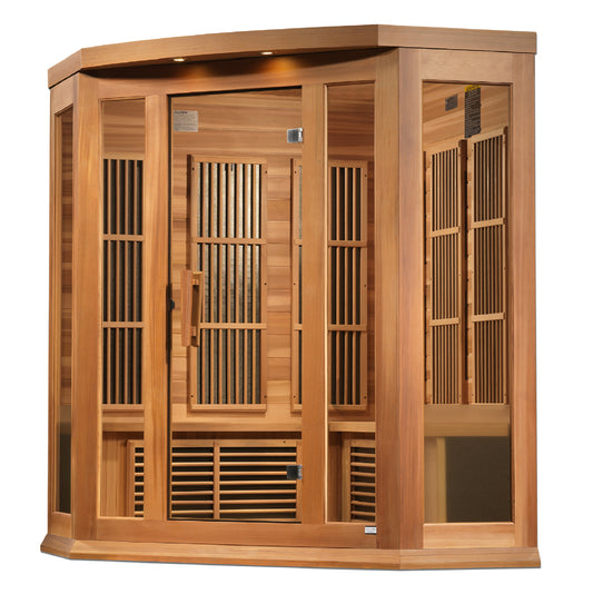Maxxus 3-Person Corner Near Zero EMF FAR Infrared Sauna (MX-K356-01-ZF CED)