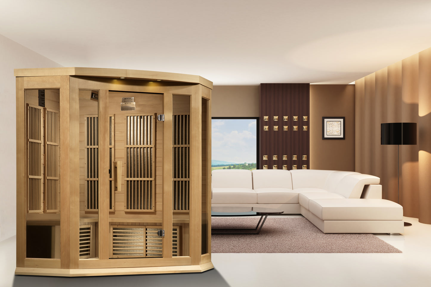 Maxxus 3-Person Corner Low EMF FAR Infrared Sauna (MX-K356-01)
