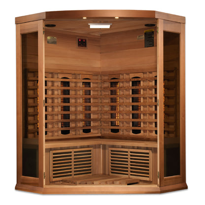 Maxxus 3-Person Corner Full Spectrum Near Zero EMF FAR Infrared Sauna (MX-M356-01-FS CED)