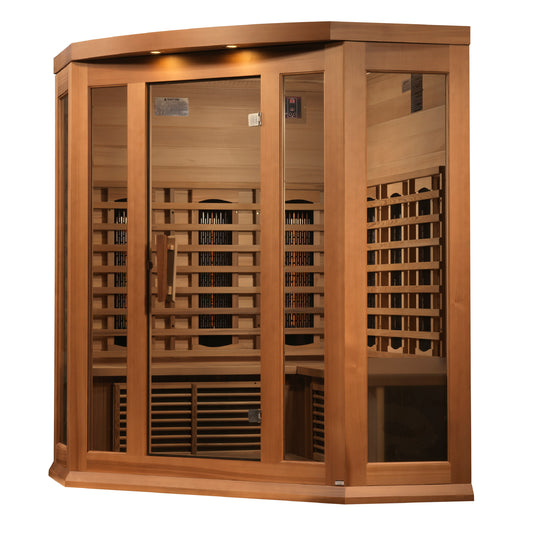 Maxxus 3-Person Corner Full Spectrum Near Zero EMF FAR Infrared Sauna (MX-M356-01-FS CED)