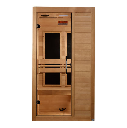Maxxus "S-Line" Yoga 1-Person Ultra Low EMF FAR Infrared Sauna (MX-S106-01 Elite)