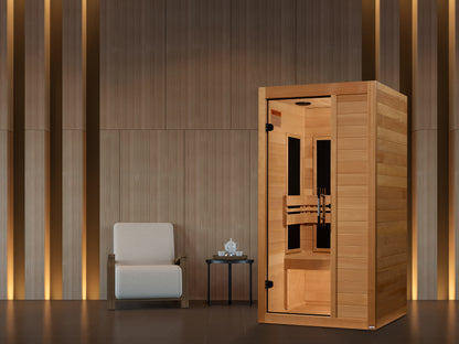 Maxxus "S-Line" Yoga 1-Person Ultra Low EMF FAR Infrared Sauna (MX-S106-01 Elite)