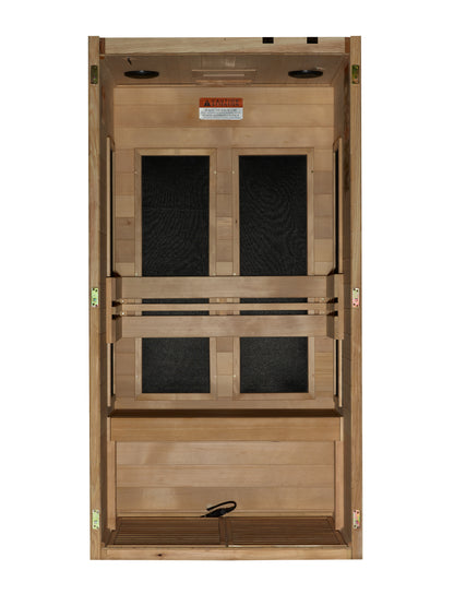 Maxxus "S-Line" Yoga 1-Person Ultra Low EMF FAR Infrared Sauna (MX-S106-01 Elite)