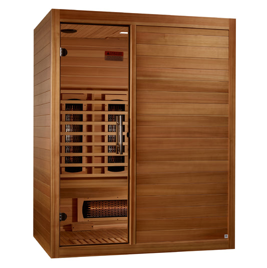 Maxxus "S-Line" Yoga 3-Person Full Spectrum Near Zero FAR Infrared Sauna (MX-S306-01-FS-PC)