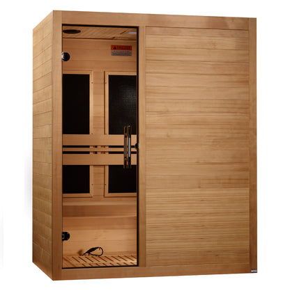 Maxxus "S-Line" Yoga 3-Person Ultra Low EMF FAR Infrared Sauna (MX-S306-01  Elite)