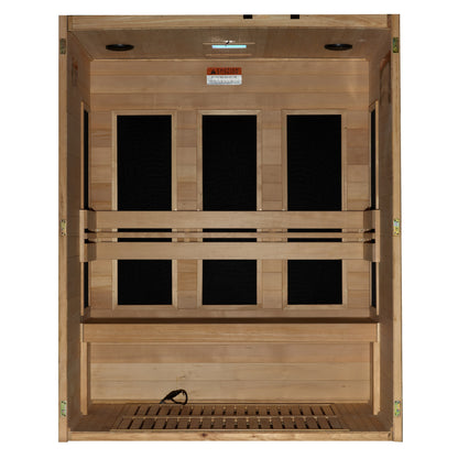Maxxus "S-Line" Yoga 3-Person Ultra Low EMF FAR Infrared Sauna (MX-S306-01  Elite)