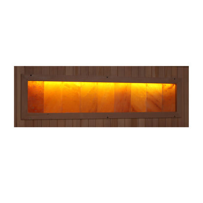 Golden Designs 3-Person Full Spectrum PureTech™ Near Zero EMF FAR Infrared Sauna with Himalayan Salt Bar (GDI-8230-01)