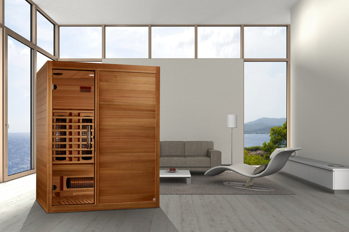 Maxxus "S-Line" Yoga 3-Person Full Spectrum Near Zero FAR Infrared Sauna (MX-S306-01-FS-PC)